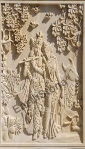 Radha & Krishna Stone Mural