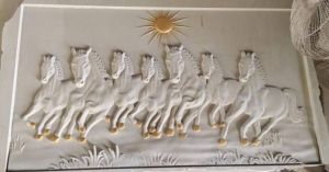 Running Horse &AMP;AMP; Burning Sun Stone Wall Mural