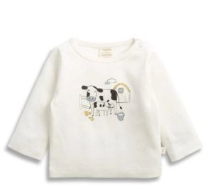 Farmyard Animals Style Round Neck Tee T-shirt For Baby Boy