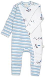 Wren Sbe Stripes Long Sleeve Baby Diagonal Quirky Zipsuit
