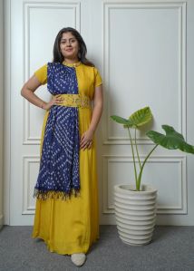 Womens One Piece  Bandhej Print Gown