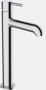 Flora Single Lever Basin Mixer High Neck With Braided Hose