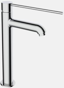 Medi Single Lever Basin Mixer High Neck With Braided Hose