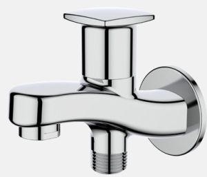 Solo 2-Way Bib Cock With Wall Flange