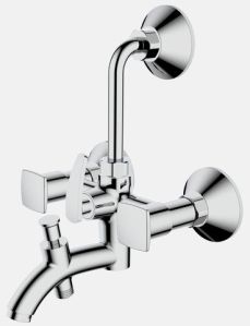 Solo Wall Mixer 3 In 1 With Overhead And Hand Shower Arrangement And Wall Flange