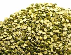 Organic Split Moong Dal, Color : Green, Certification : FSSAI Certified, Grade Standard : Food Grade