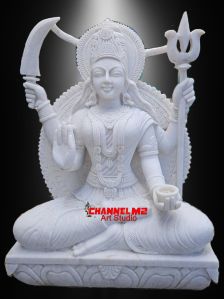 Marble Santoshi Mata Statue, Color : White For Worship, Temple, Gifting