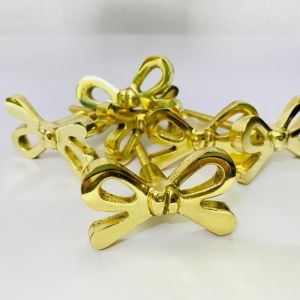 Finished Polished Brass Cabinet Tie Knobs, Color : Golden, Length : 55x40cm