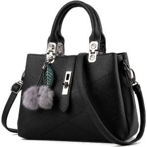 Plain Ladies Leather Hand Bag, Color : Black, Specialities : Fashionable, High Quality, Technics : Machine Made