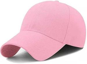 Polyester Ladies Plain Cap, Color : Pink, Technics : Machine Made