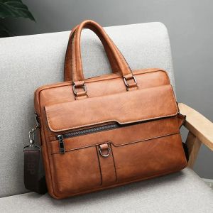 Plain Leather Laptop Bag, Color : Brown Multisize