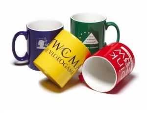 Printed Polished Ceramic Promotional Cup, Color : Multicolor