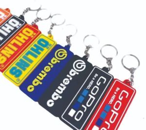 Printed Polished Aluminium Promotional Keychain, Color : Multicolor