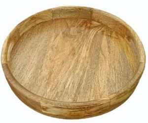 12 Inch Round Wooden Serving Tray 12inch