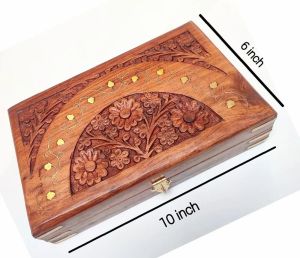 Polished Designer Wooden Jewellery Box 10x6x2.25 Inches For Keeping Jewelry