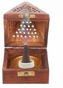 Wooden Pyramid Shape Loban Burner