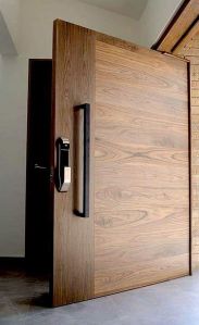 Plain Polished Plywood Laminated Door, Color : Brown