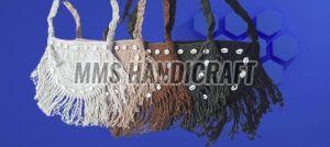 Boho Crochet Shell Pattern Macrame Bag