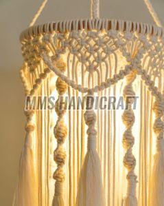 Cotton Rope Macrame Lamp Shade Chandelier Standard Handmade For Home Decor