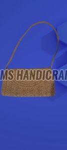 Leather Raffia Crochet Hand Bag Casual Wear