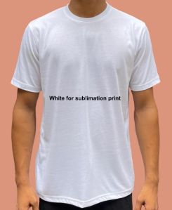 Cotton Feel Polyester Regular Collar Sublimation T-shirt 200 GSM, Color : White Xl, Xxl, Xxxl, Gender : Male