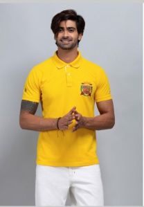 Cotton Plain T-shirt, Color : Yellow, Gender : Mens