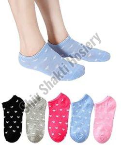 Cotton Girls Printed Ankle Socks, Technics : Machine Made