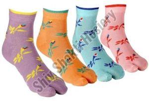 Ladies Printed Cotton Socks, Technics : Machine Made