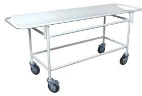 Powder Coated Aluminum Patient Stretcher Trolley, Color : White For Hospital Use