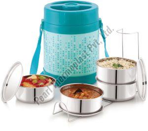 Pearl Steel Polished Hot Max Insulated Tiffin 4 Containers