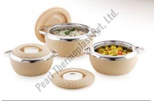 Plain Polished Rovex Platina Hot Pot, Shape : Round