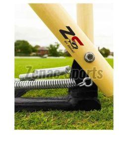 Zs Wooden Cricket Spring Base Stumps, Color : Creamy