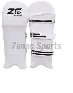 Plain PU Cricket Wicket Keeper Pads, Color : White Medium