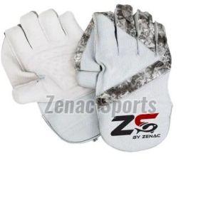 Plain Leather Cricket Wicket Keeping Gloves, Color : White M, Gender : Unisex