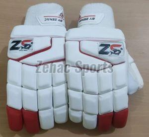 Plain Leather Cricket Batting Gloves, Color : White M, Gender : Unisex