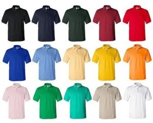 Men Plain Round Cotton  Polo T Shirt