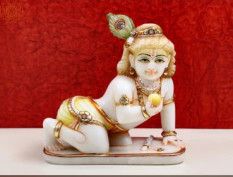 Marble Laddu Gopal Statue