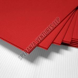 Polypropylene Red PP Corrugated Sheets, Shape : Rectangular, Width : 900 Mm For Industrial