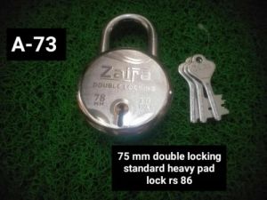 Iron Polished Zaira Heavy Padlock, Color : Silver For Door