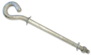 Powder Coated Mild Steel Eye Hook, Color : Silver For Industrial