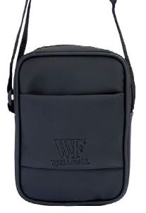 Willfull Artificial Leather Utility Sling Bag, Color : Black