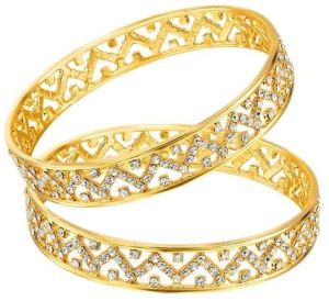 Party Wear Golden Imitation Stone Bangle