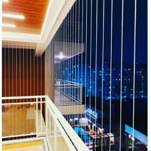 Nylon Coated Stainless Steel Invisible Grill For Making Balcony