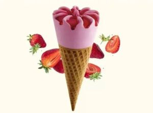 Shahibell Strawberry Ice Cream Cones, Packaging Type : Box For Human Consumption