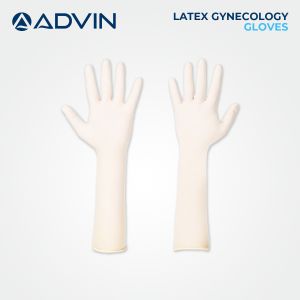 Advin Plain Latex Gynecology Gloves For Clinical, Hospital