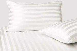 Luxury Cotton White Stripe Pillow Cover 21*31 Inch