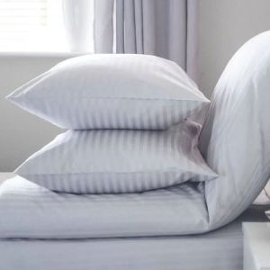 Ultra Luxury Cotton White Stripe Pillow Cover