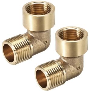 Polished Brass Pipe Elbow, Color : Golden Standard