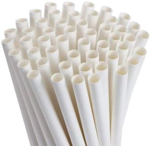 Paper Straw, Color : White, Packaging Type : Packet