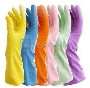 Multicolor Medmech Plain Household Rubber Gloves